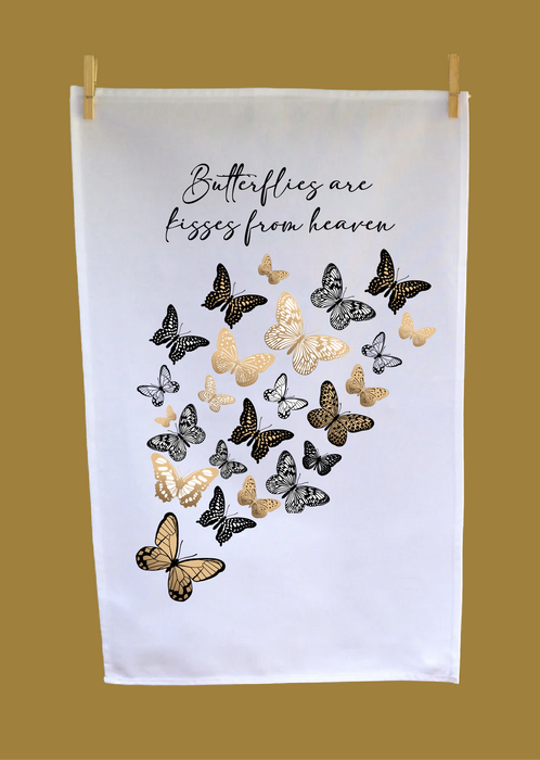 Butterflies are kisses from heaven T-Towel