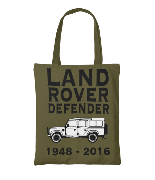 Land Rover Defender Classic Car Canvas Tote Bag