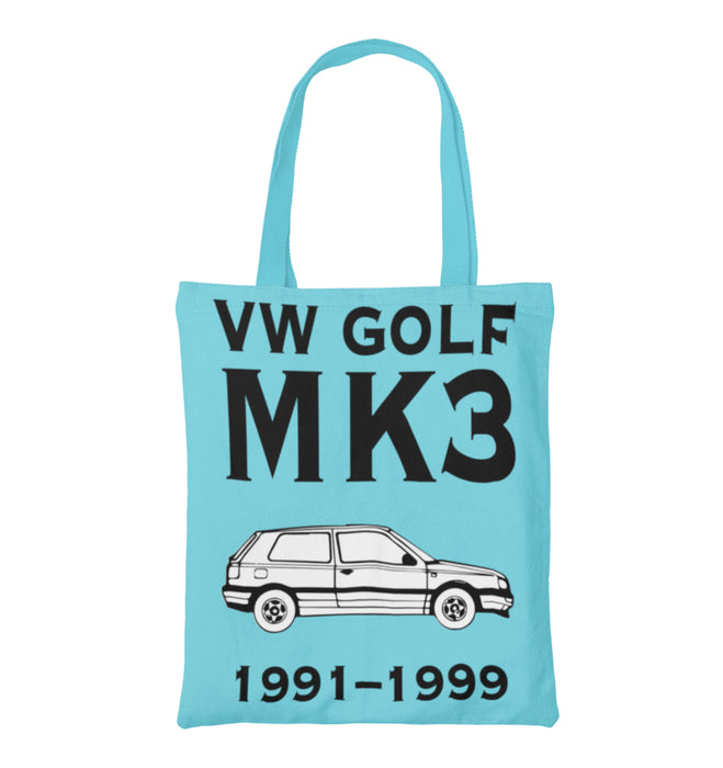 Classic Golf MK3, Classic Car Canvas Tote Bag