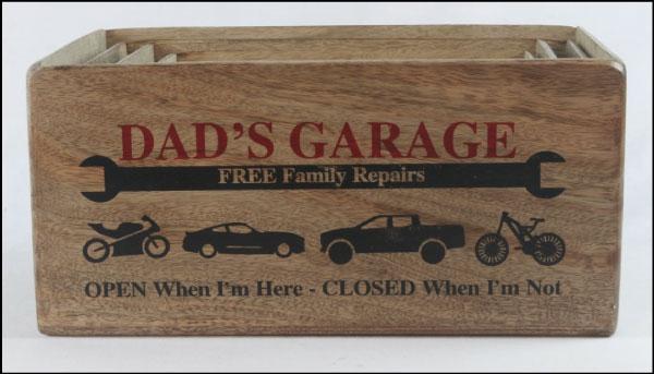 Dad's Garage Personalised Wooden Box