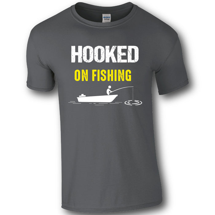 Hooked on Fishing, Fishing Humour T-shirt