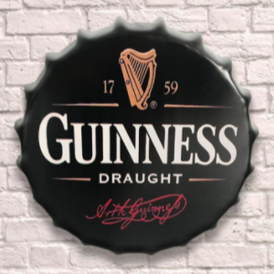 Guinness Giant 30cm Bottle Top Wall Sign