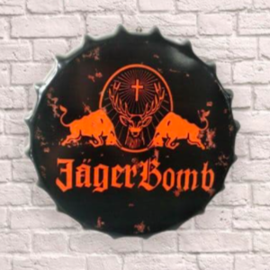 Jager Bomb Giant 30cm Bottle Top Wall Sign