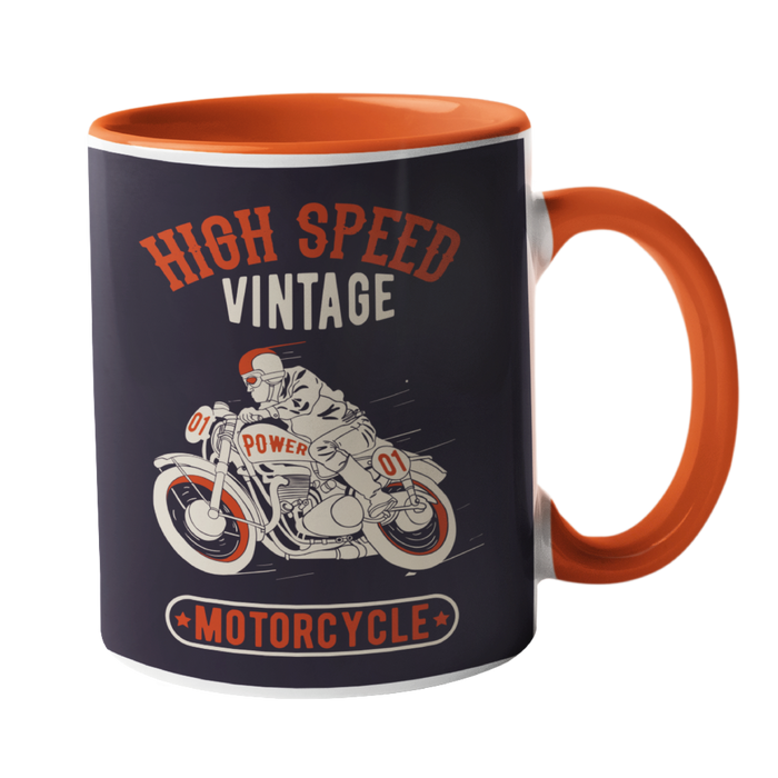 High Speed Vintage Motorbike Mug