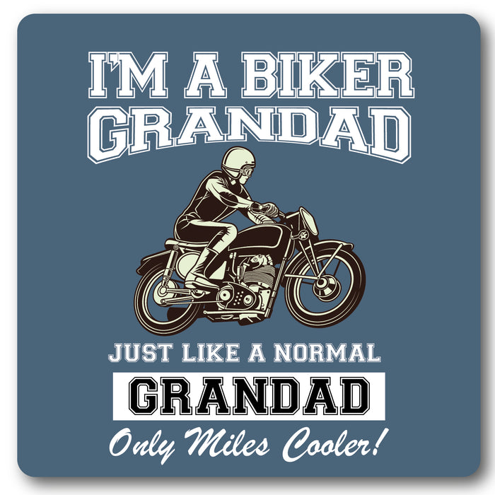 I'm a biker grandad, Motorcycle Metal Wall Sign