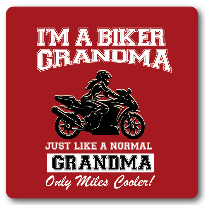 Biker Grandma Motorbike Coaster