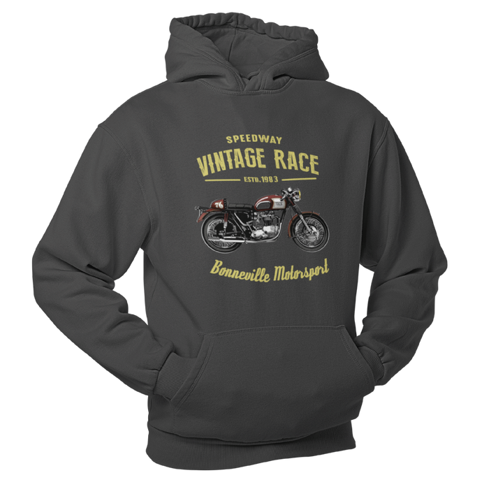 Speedway Vintage Motorbike Humour Hoodie