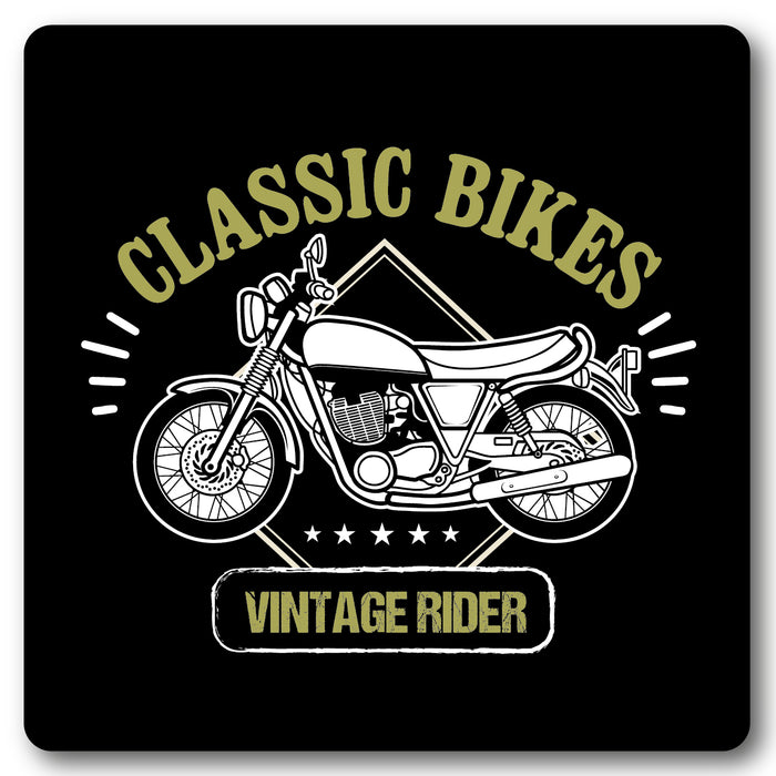 Classic Bikes, Vintage Rider Motorcycle, Metal Wall Sign