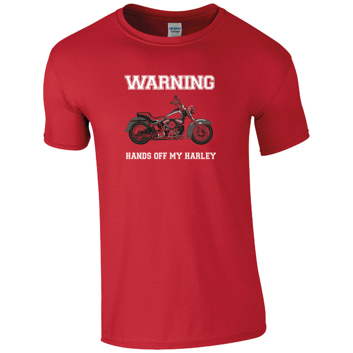 Warning Hands off me Harley T-Shirt