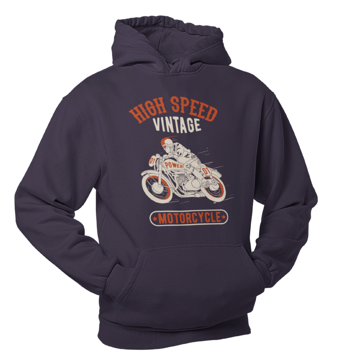 High Speed Vintage Motorbike Humour Hoodie