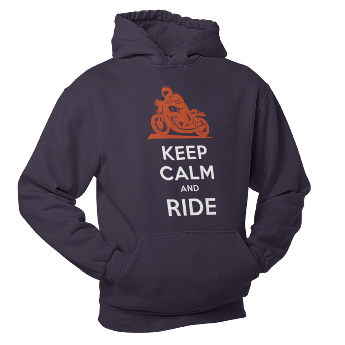 Keep Calm and Ride Motorbike Humour Hoodie