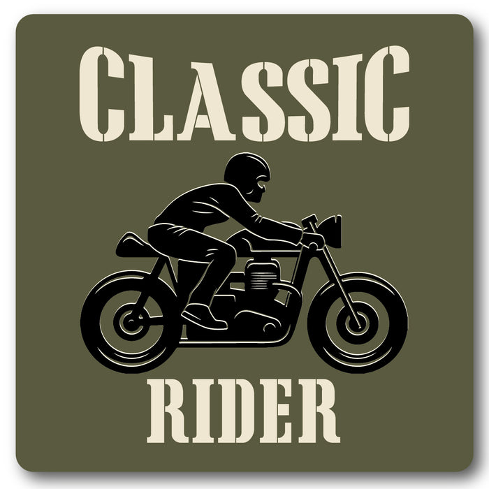 Classic Rider Motorcycle, Metal Wall Sign