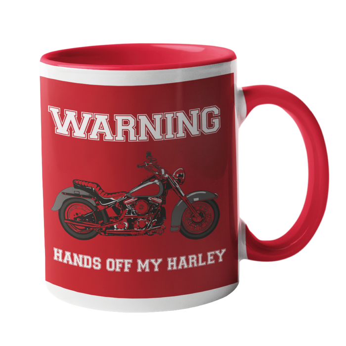 Warning, Hands off my Harley Motorbike Mug