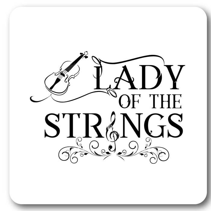 Lady of the Strings Music coaster