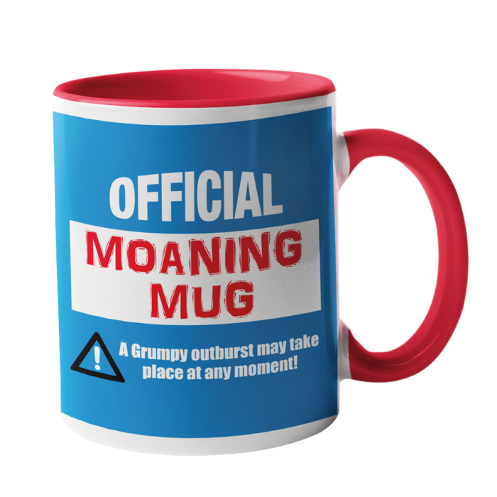 Official Moaning Mug Royal and Red