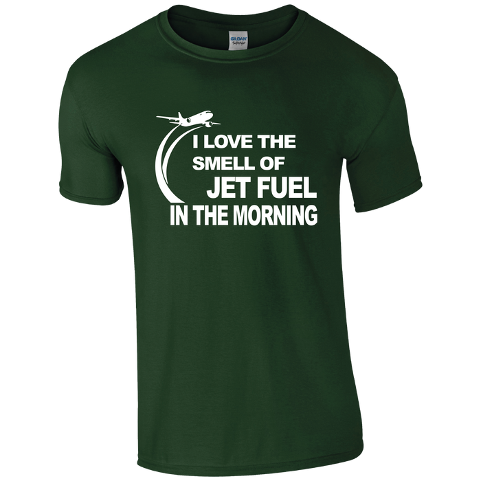I love the Smell of Jet Fuel, In The Morning Pilot Humour T-shirt