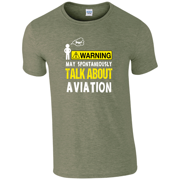 Warning, May Spontaneously Talk About Aviation Pilot Humour T-shirt