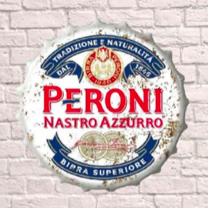 Peroni Beer Giant 30cm Bottle Top Wall Sign