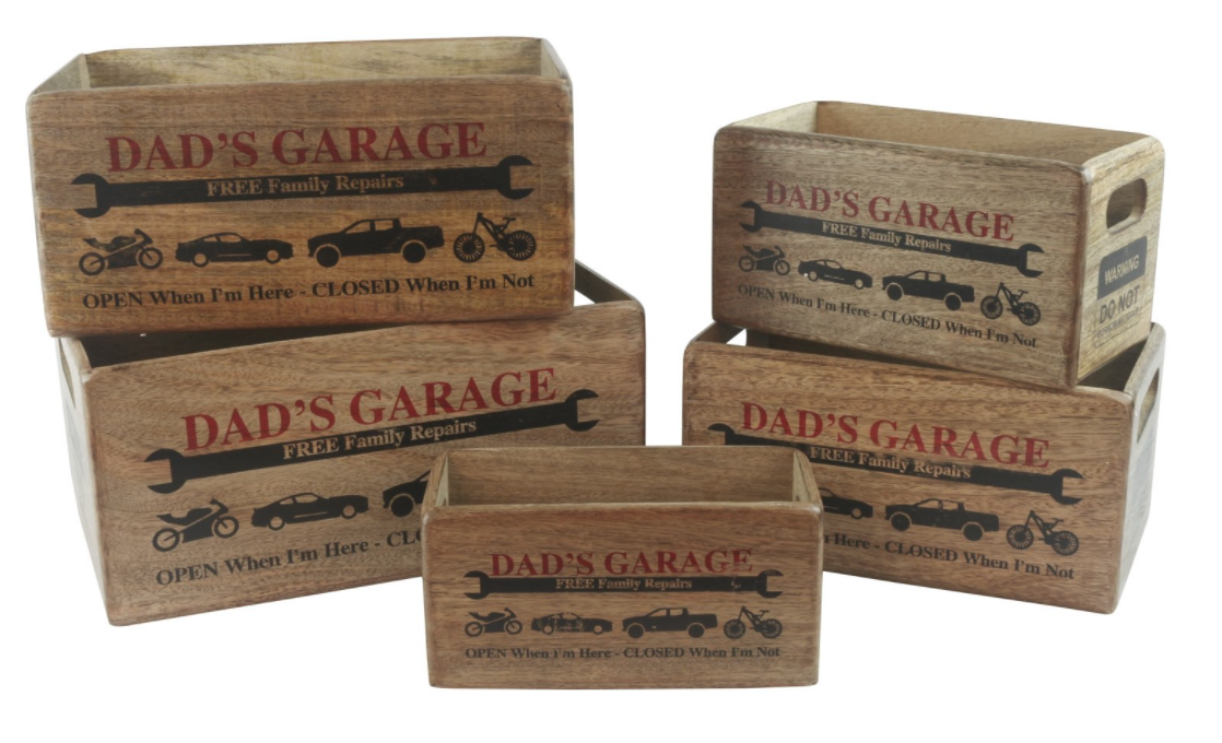Dad's Garage Personalised Wooden Box