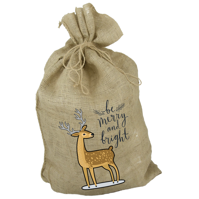 Merry Christmas, Be Merry and Bright Stag, Santa Sack