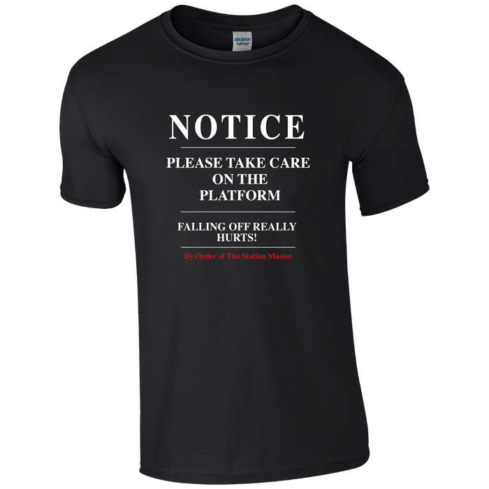Notice do not walk along the track, The History of Trains T-Shirt