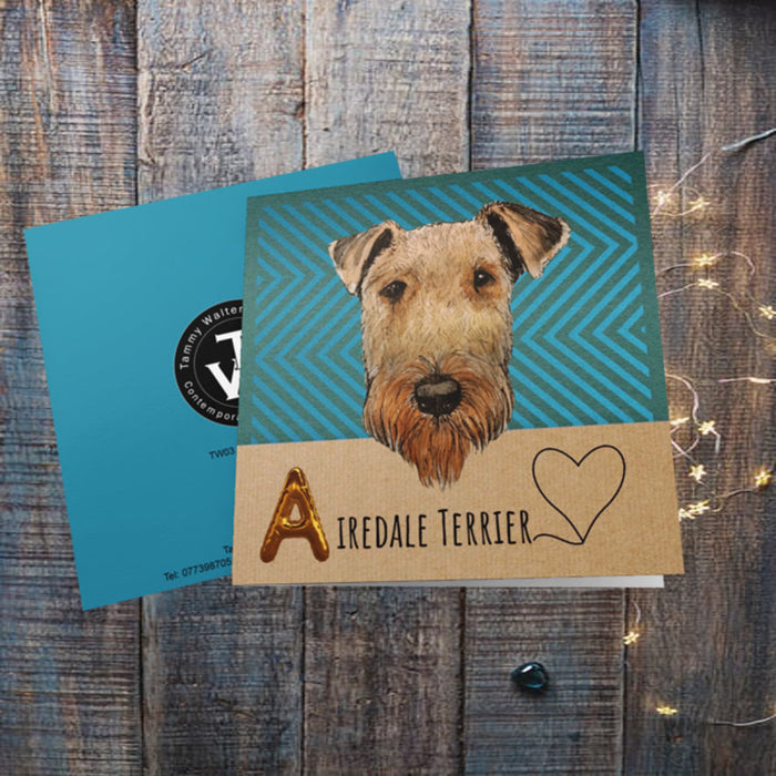 A is for Airedale Greeting Card Pack