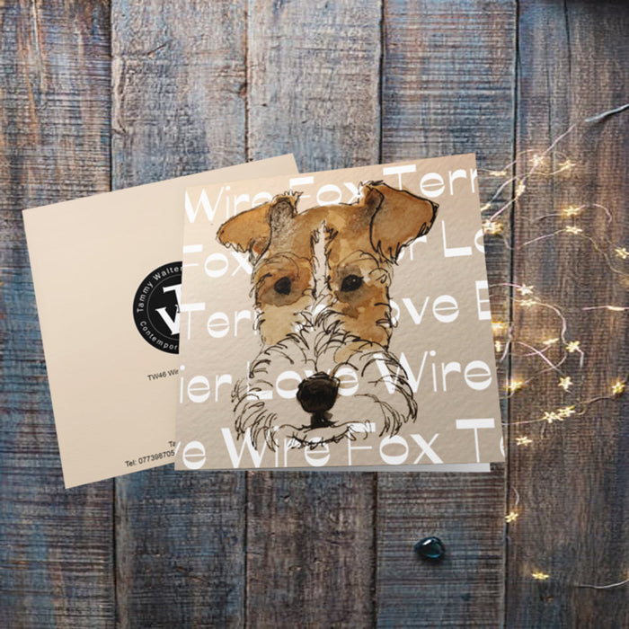 Wire Fox Terrier Words Greetings Card