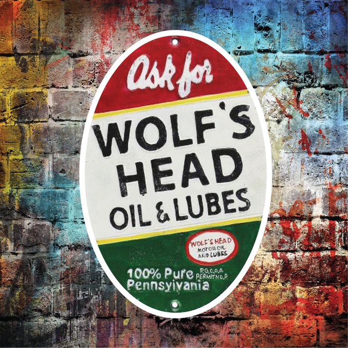 Wolfs Head Lubricant Oval Wall Plaque