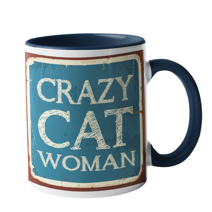 Crazy Cat Woman Humour Mug