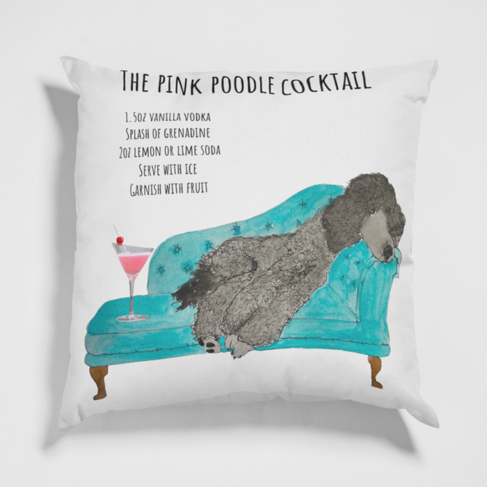 The Pink Poodle Cocktail Cushion