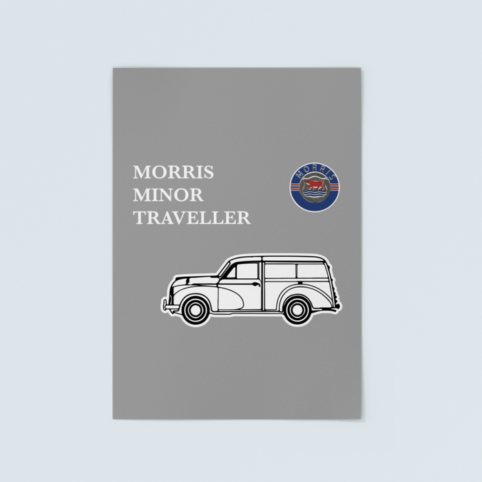 Morris Minor Traveller A3 Tin Sign