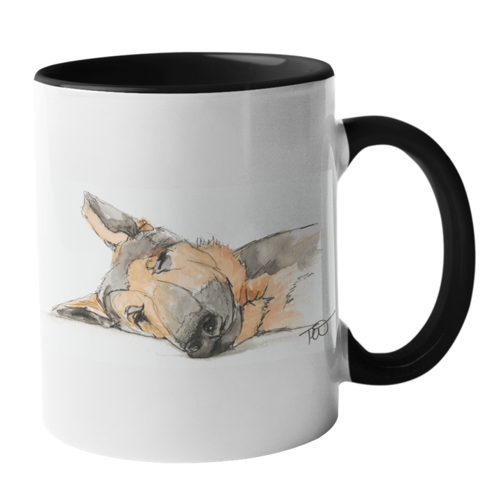 Sleeping German Shepherd Mug