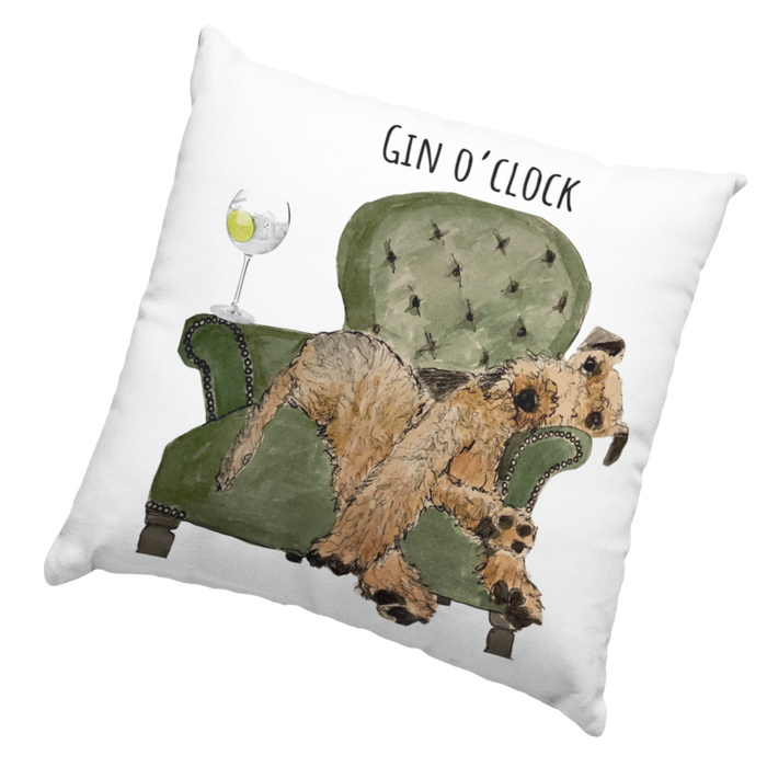 Gin O'Clock Cocktail Humour Cushion