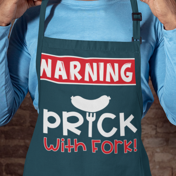 Warning Prick With Fork Apron
