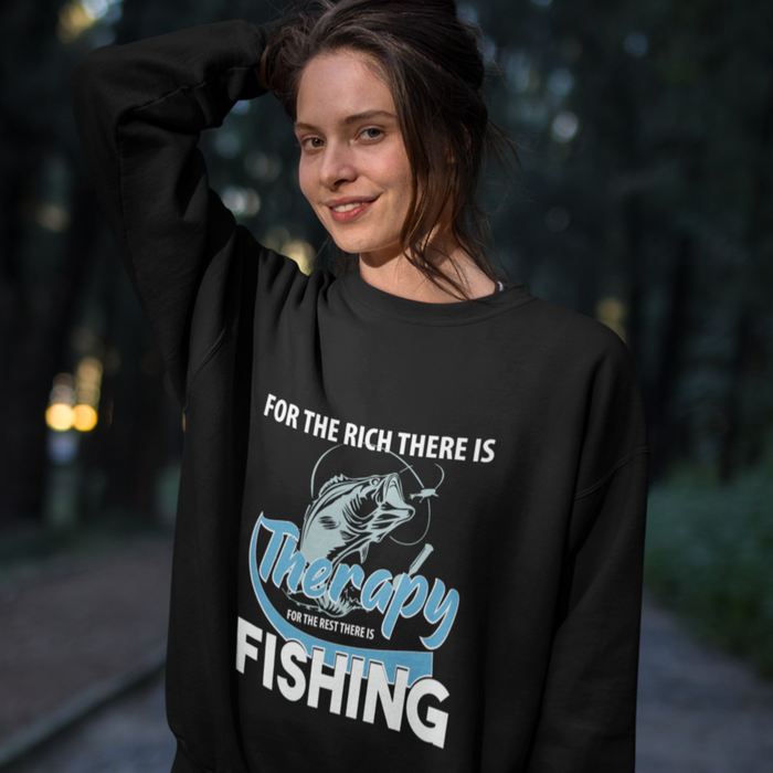 For the Rich their is therapy, Fishing Humour Hoodie