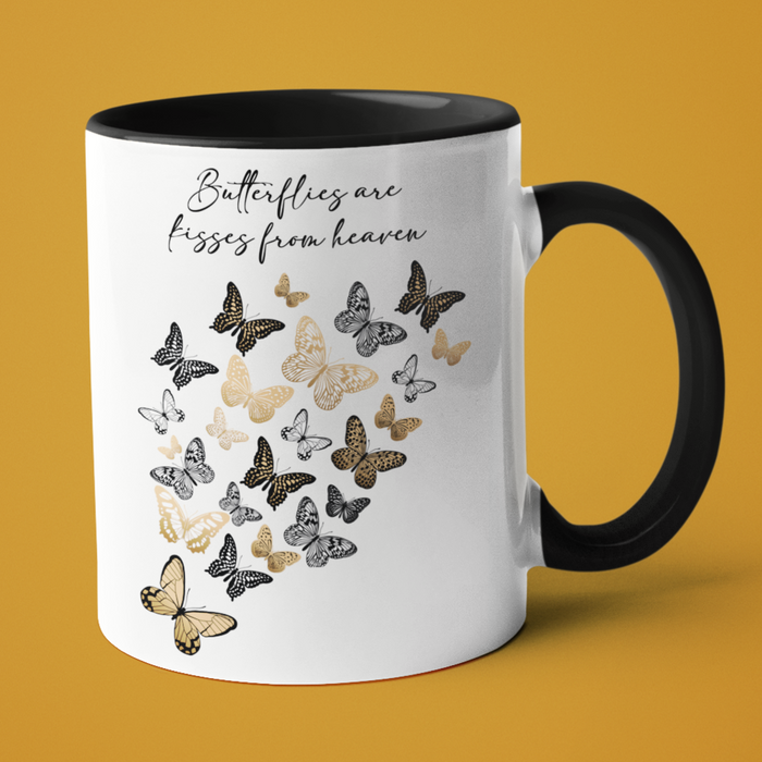 Butterflies are kisses from heaven mug
