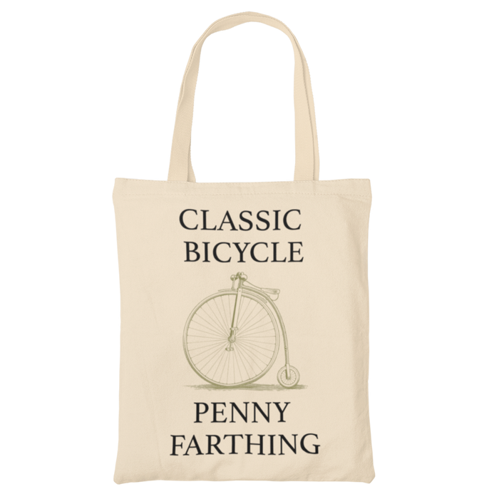 Classic Bicycle, Penny Farthing Canvas Tote Bag