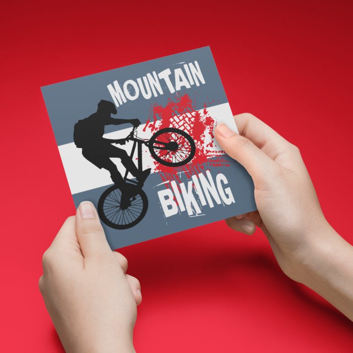 Mountain Biking Greeting Card