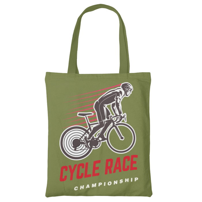 Cycle Race Canvas Tote Bag