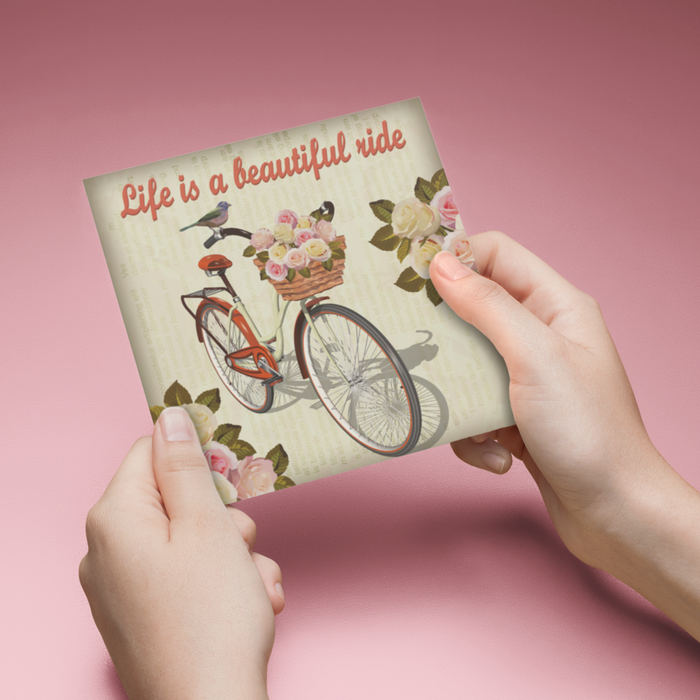 Life is a beautiful Ride Greeting Card