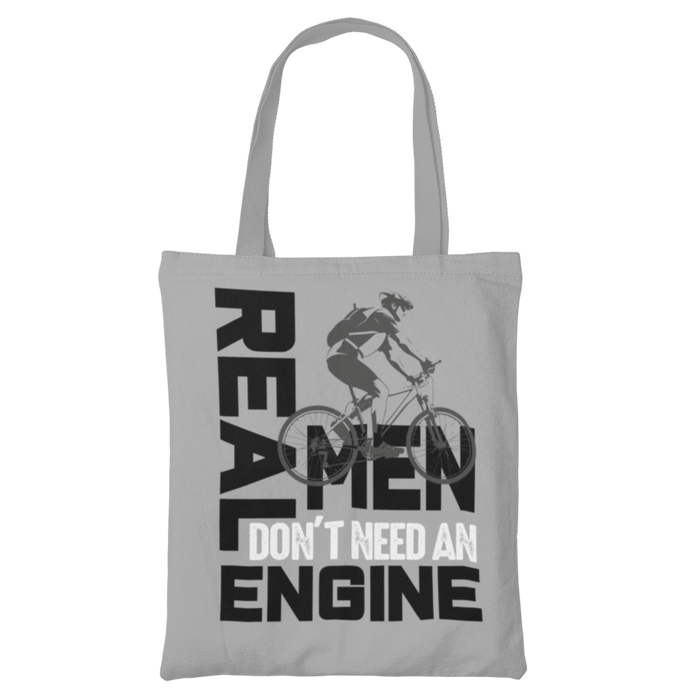 Real Men Don't need an engine, Cycling Canvas Tote Bag