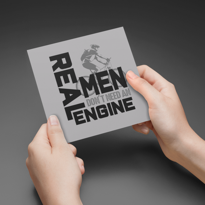 Real Men Don't Need and Engine Greeting Card