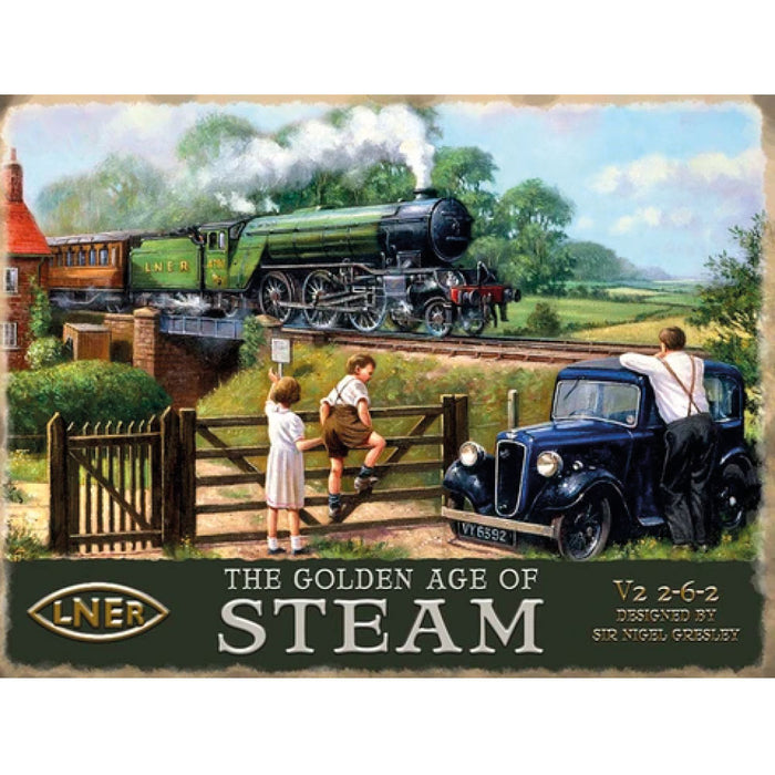 Golden Age of Steam A3 Metal Sign