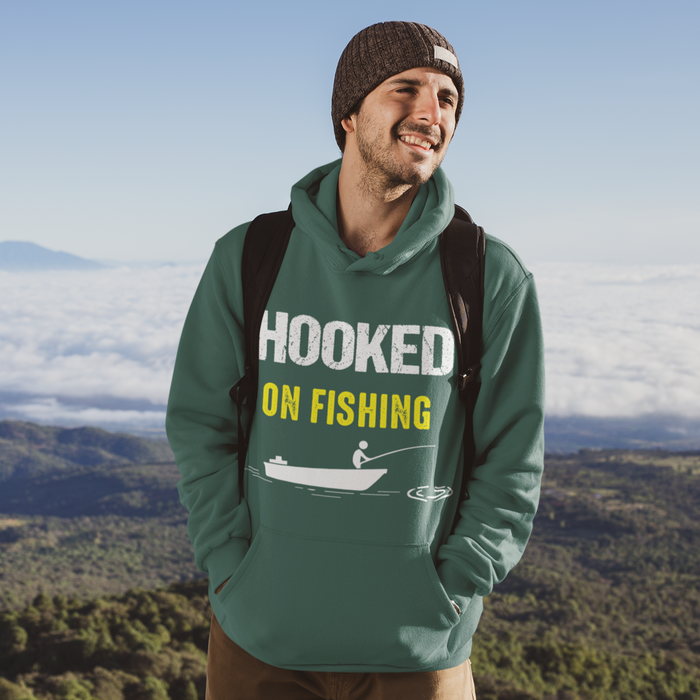 Hooked on Fishing, Fishing Humour Hoodie