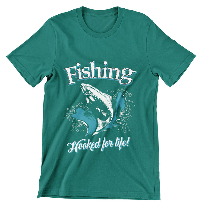 Hooked For Life Fishing T-Shirt