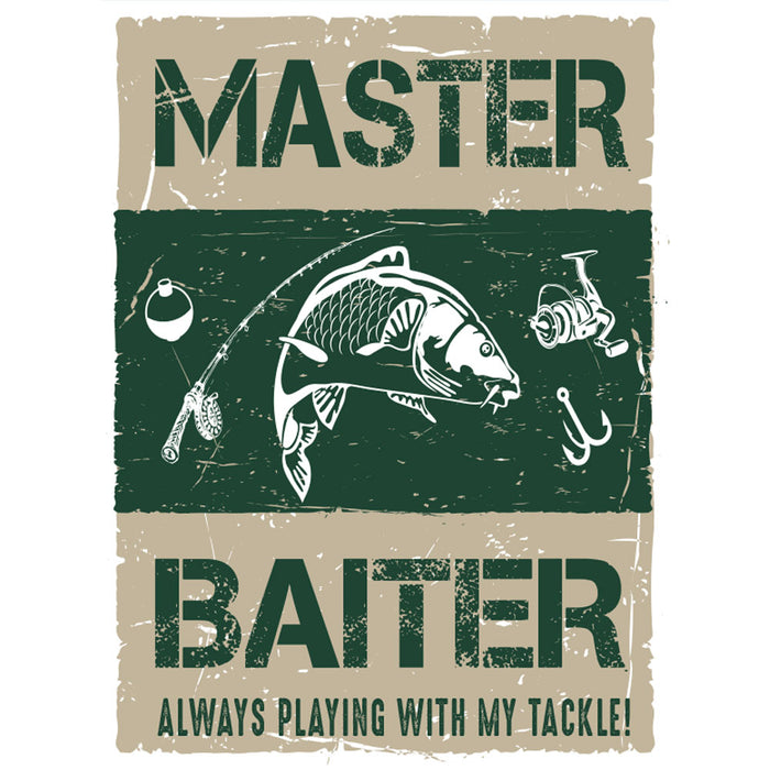 Master Baiter A3 Metal Sign
