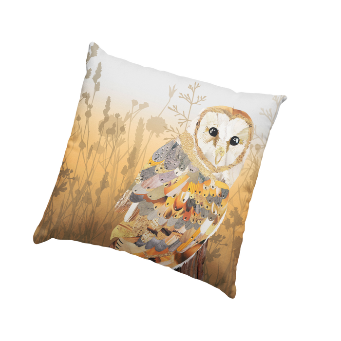 Owl Cushion by Laura Clamp from flying teaspoons