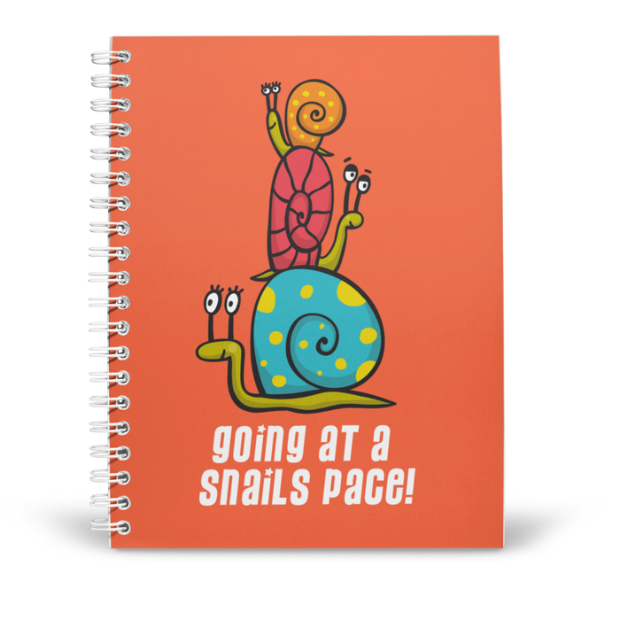 Going at a snails pace Notebook A5