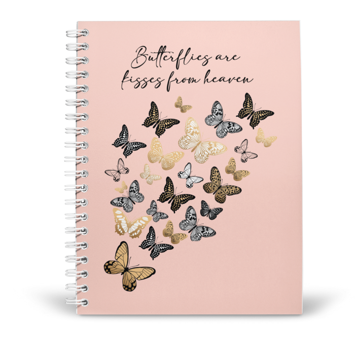 Butterflies are kisses from heaven Notebook A5