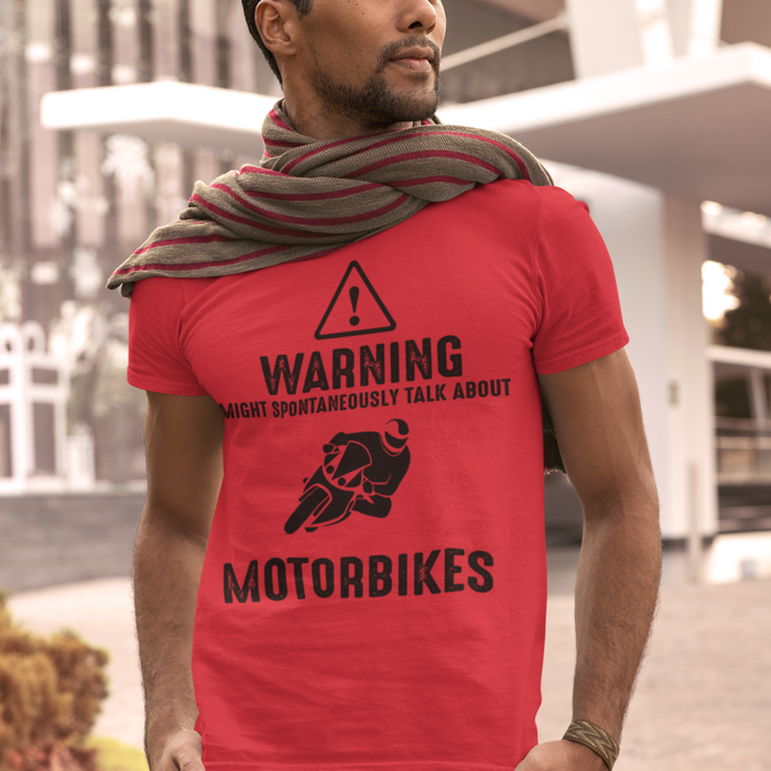 Warning Might Spontaneously Talk About Motorbikes Tee Shirt